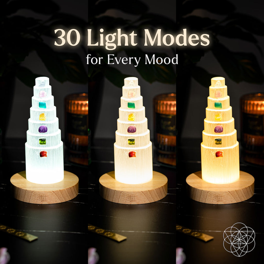 Stress Shield Crystal Lamp – 7 Stones of Healing