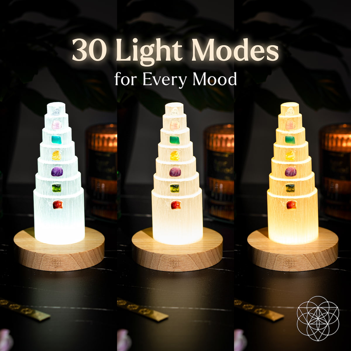 Stress Shield Crystal Lamp – 7 Stones of Healing