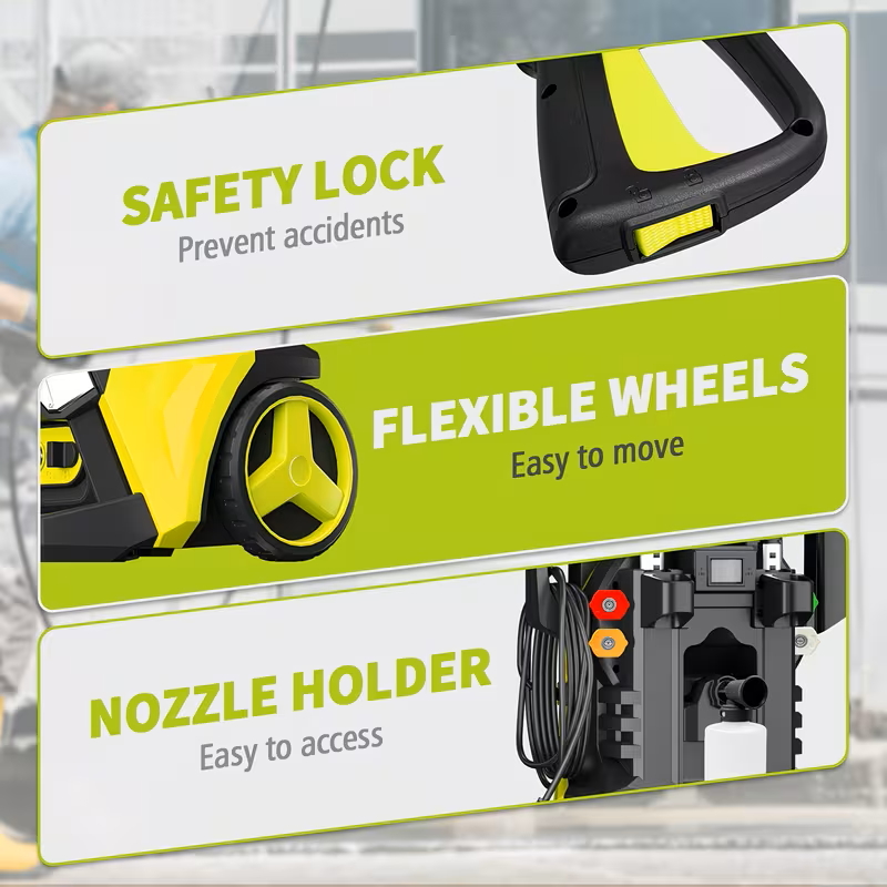 Electric Pressure Washer 4500 PSI – Foam Cannon & Hose Reel