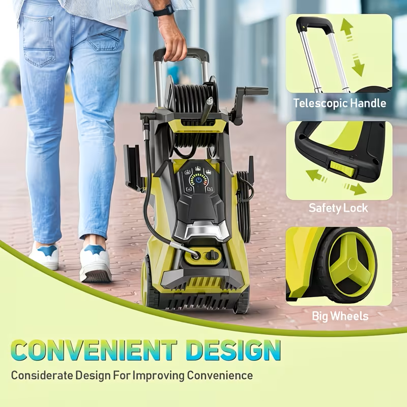 Electric Pressure Washer 4500 PSI – Foam Cannon & Hose Reel