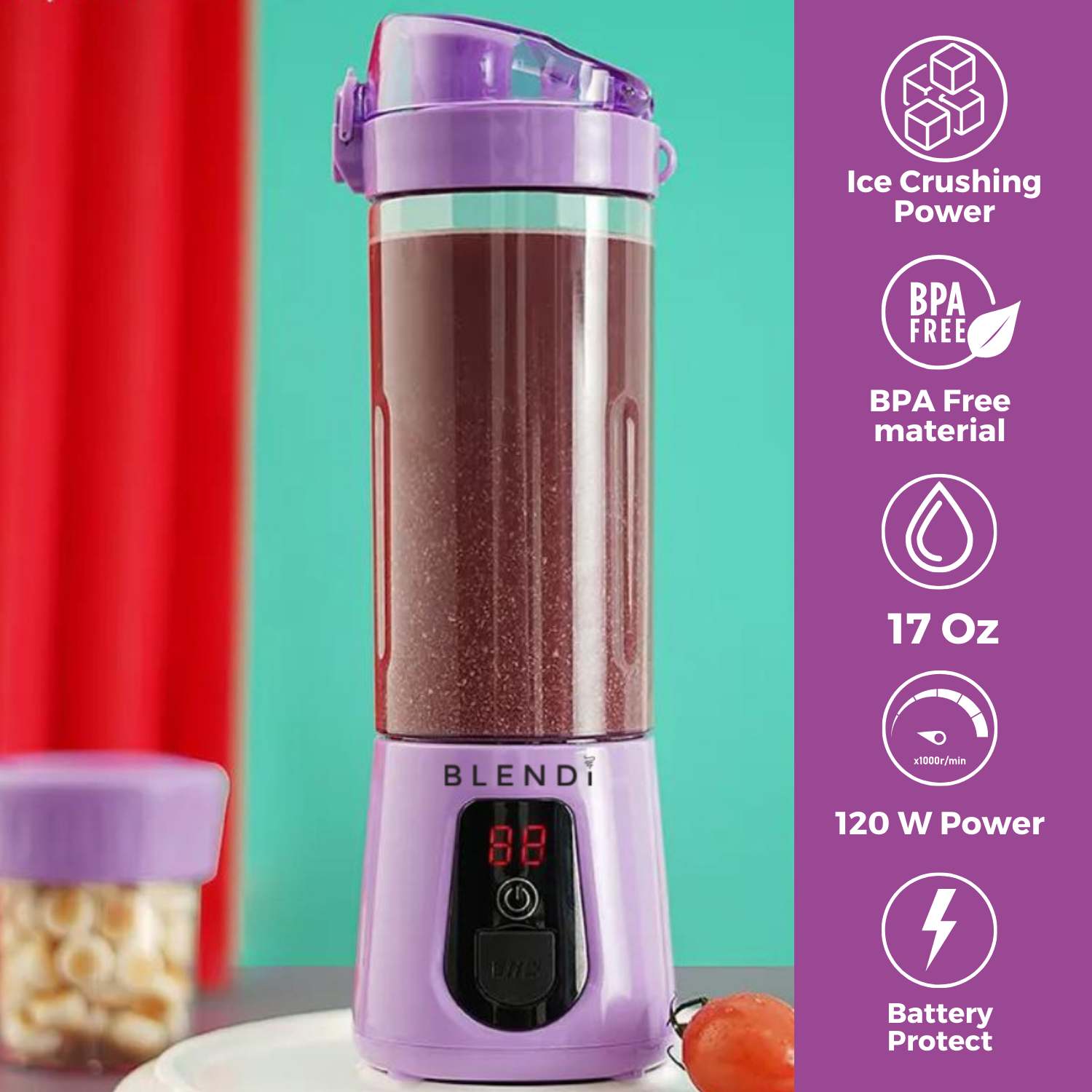 BLENDi Pro+ Portable Ice Crushing Blender – 17oz