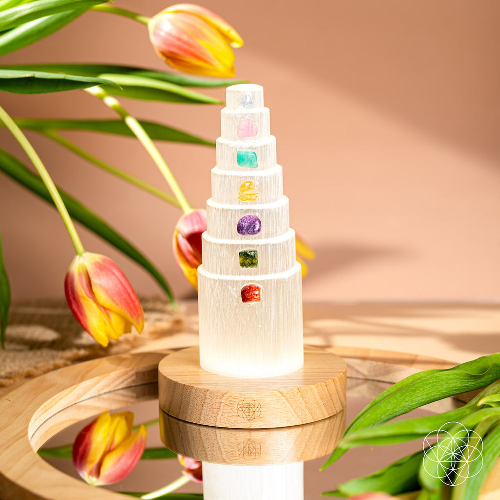 Stress Shield Crystal Lamp – 7 Stones of Healing