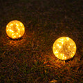 Solar Cracked Glass Garden Lights – Waterproof Outdoor LED (2-Pack)