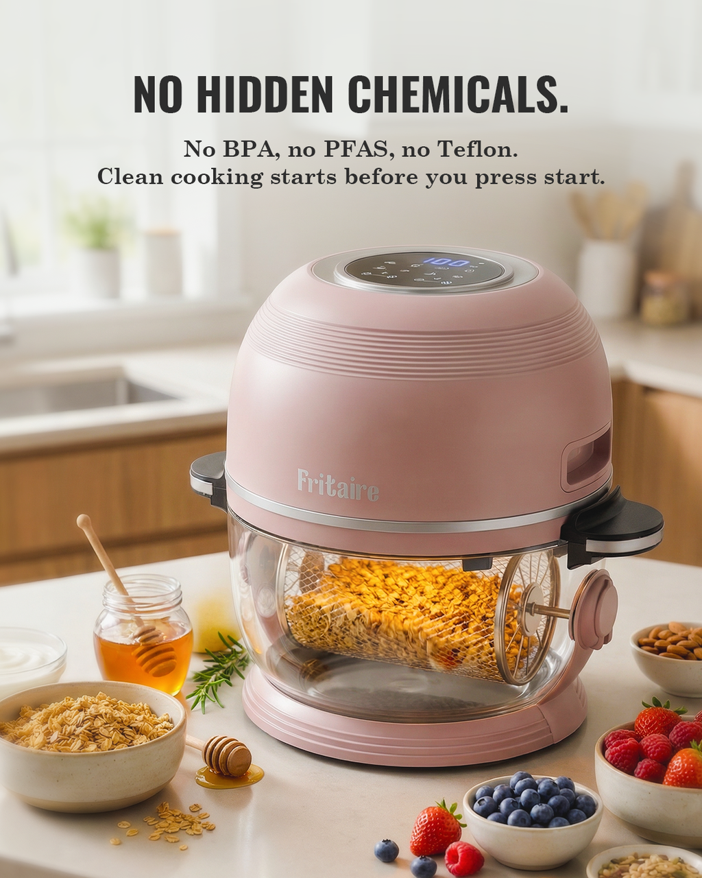 Fritaire Self-Cleaning Air Fryer – Mauve Rose