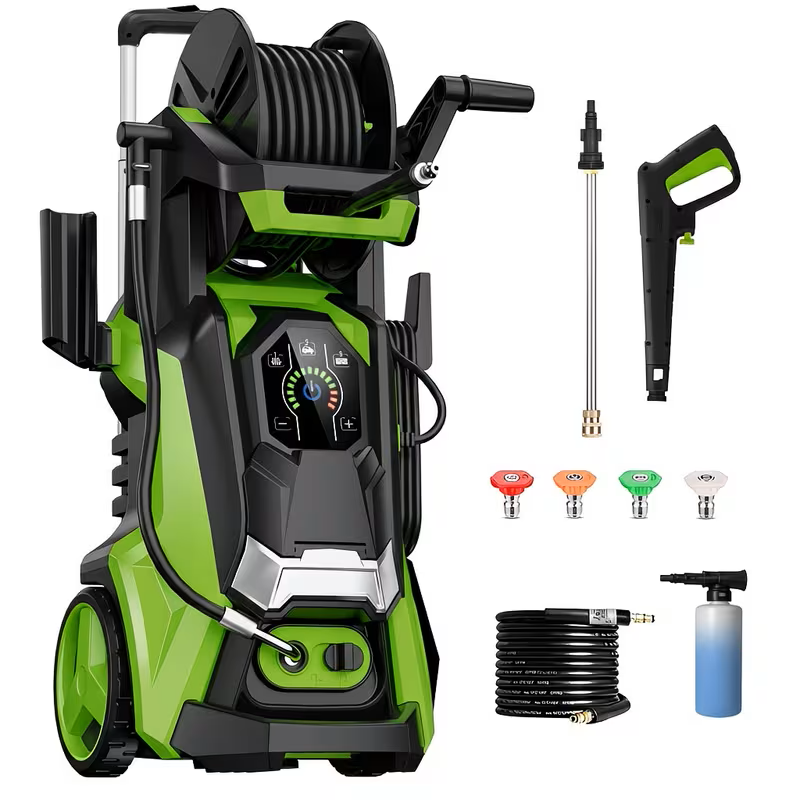 Electric Pressure Washer 4500 PSI – Foam Cannon & Hose Reel - view 2