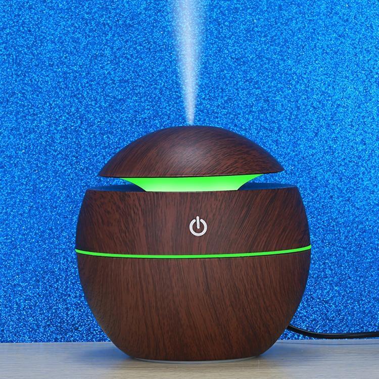 130ml USB Ultrasonic Aroma Diffuser – 7-Color LED Night Light