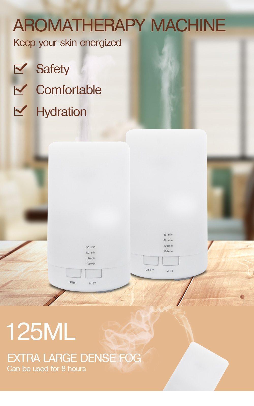 Mini USB Ultrasonic Humidifier & Aroma Diffuser – 5-Color LED