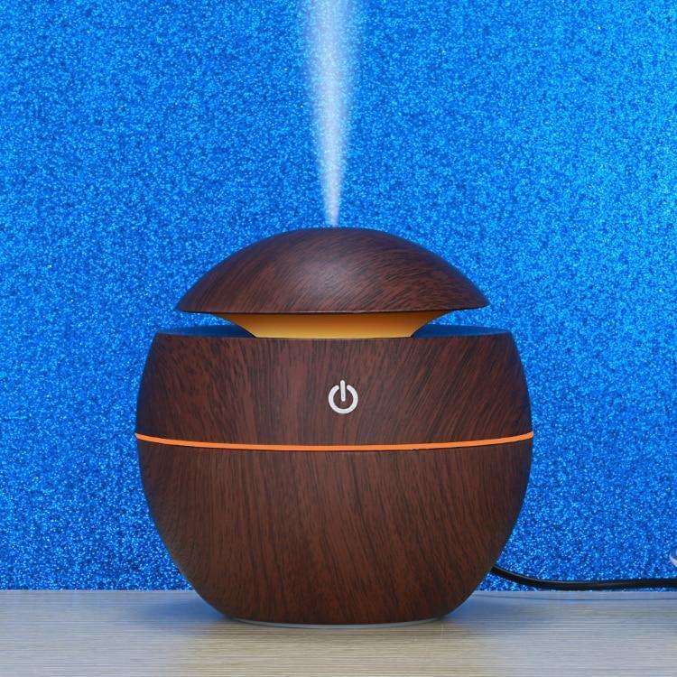 130ml USB Ultrasonic Aroma Diffuser – 7-Color LED Night Light