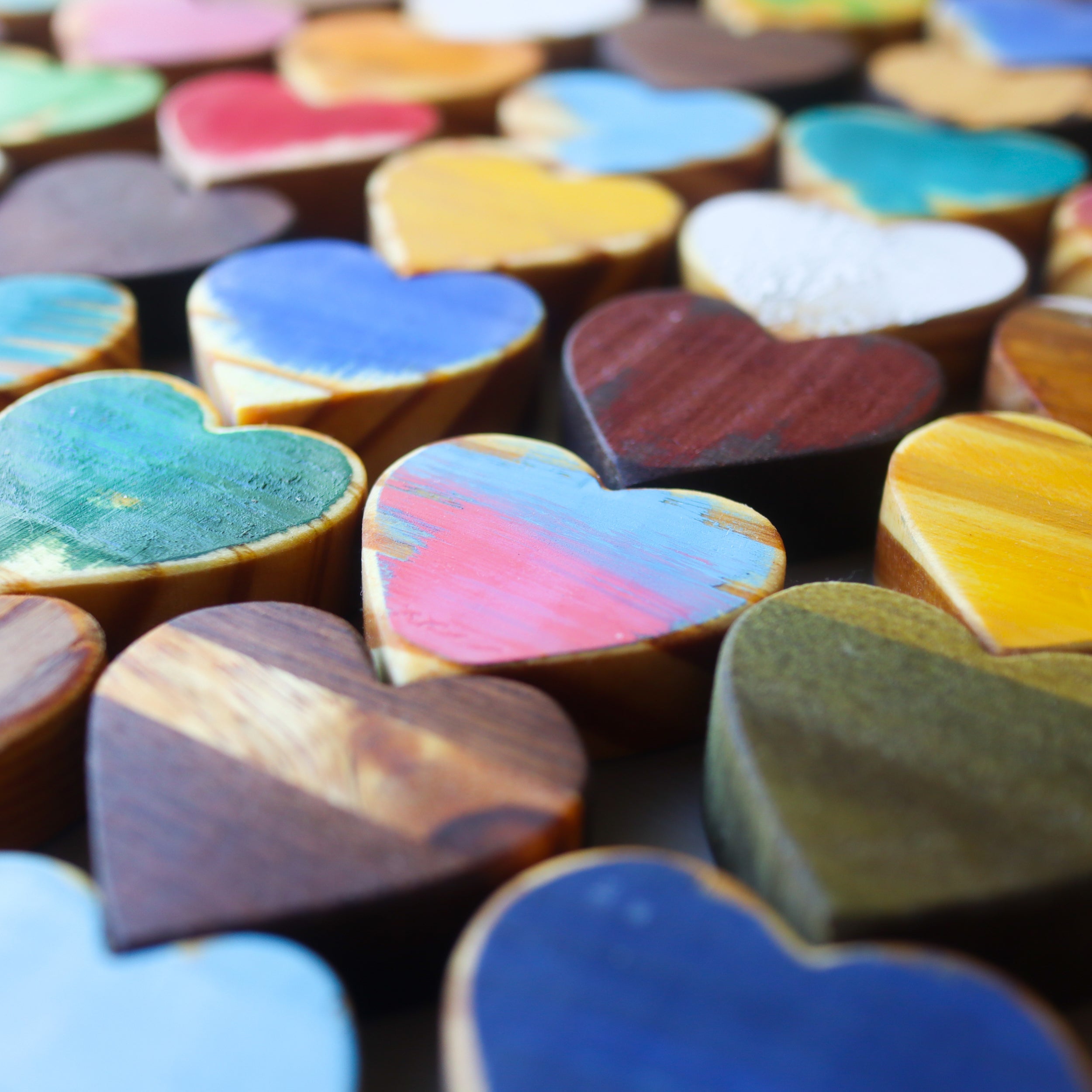 Handmade Wooden Hearts - view 2