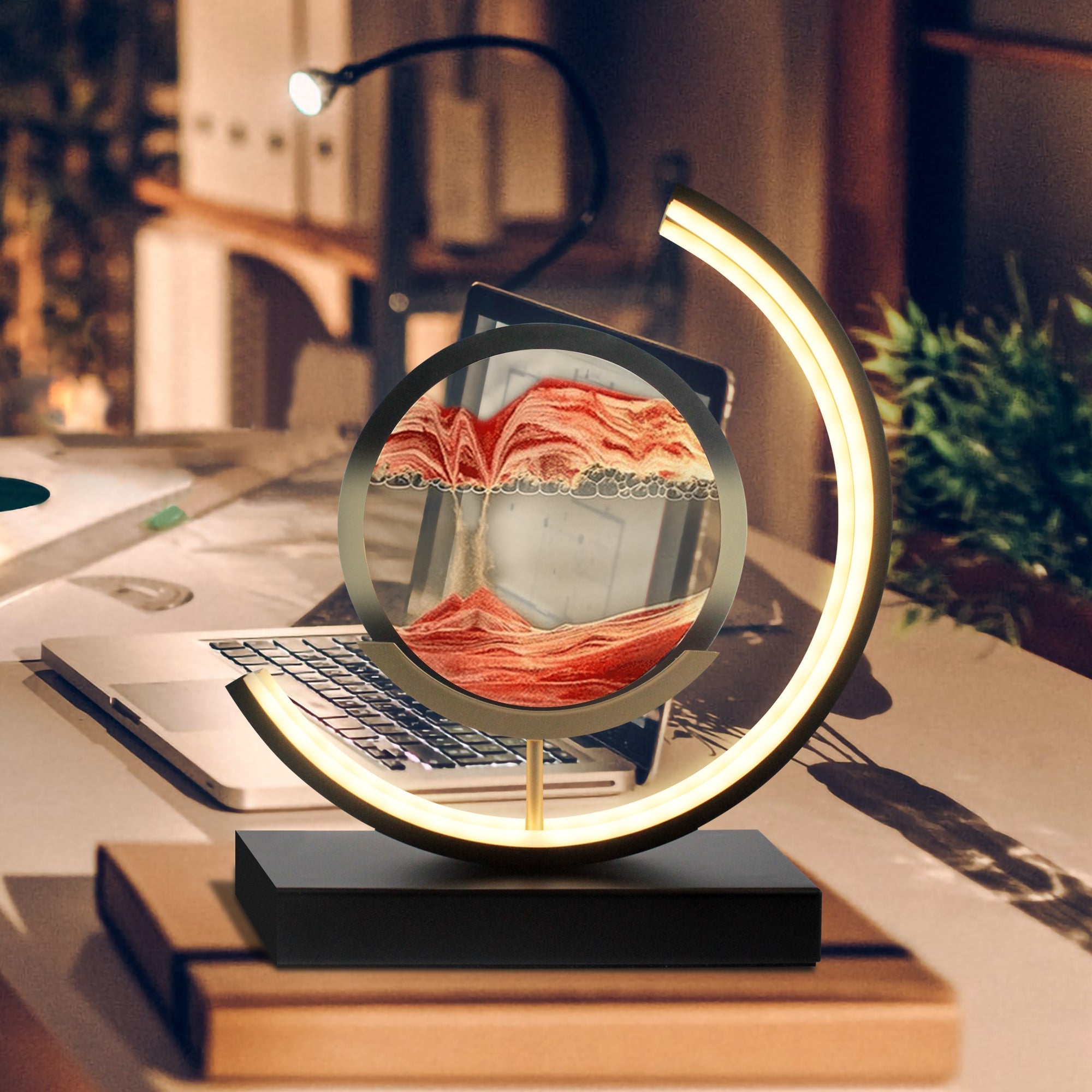 Moving Sand Sandscapes LED Table Lamp – Kinetic Desk Light