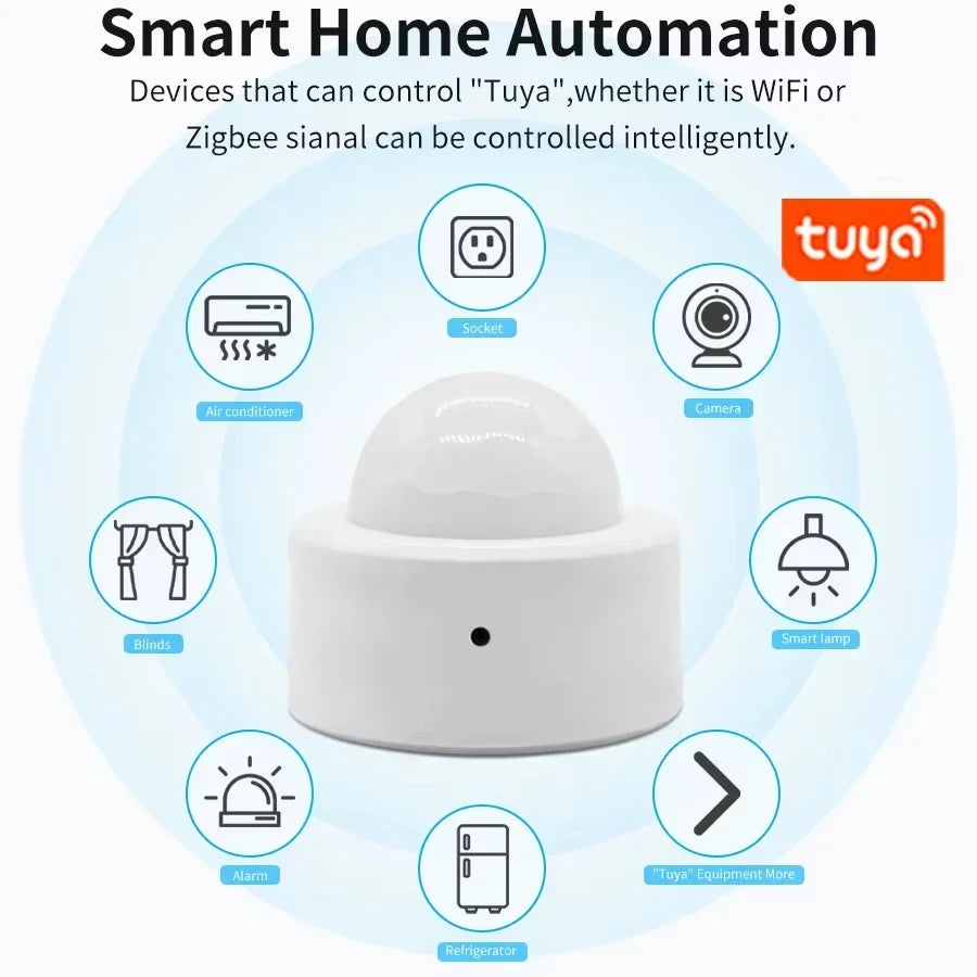 Zigbee PIR Motion & Light Sensor – Smart Home App Control