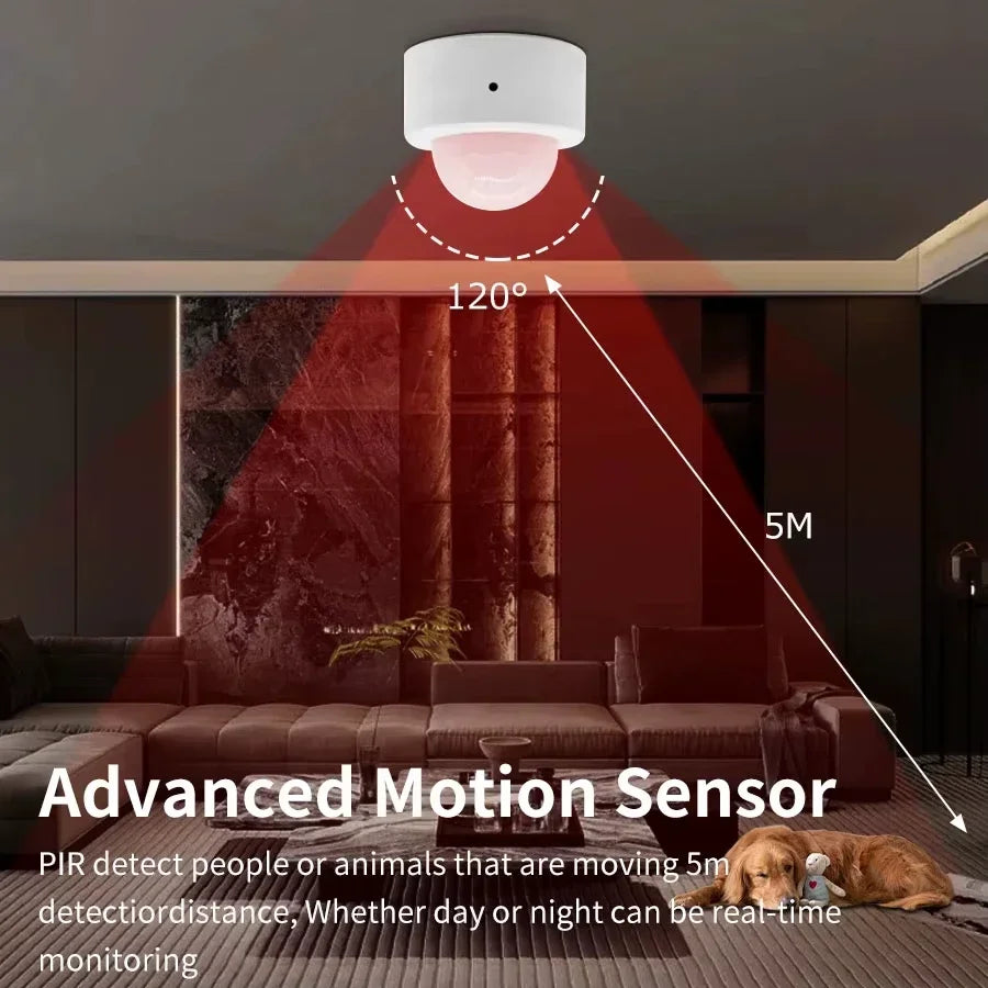 Zigbee PIR Motion & Light Sensor – Smart Home App Control - view 2