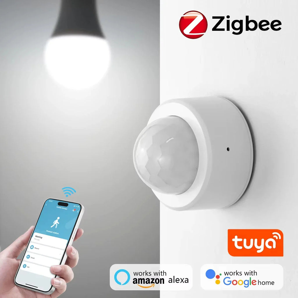 Zigbee PIR Motion & Light Sensor – Smart Home App Control