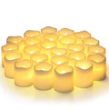 24-Pack Flameless LED Tea Lights – Warm White Flickering Candles