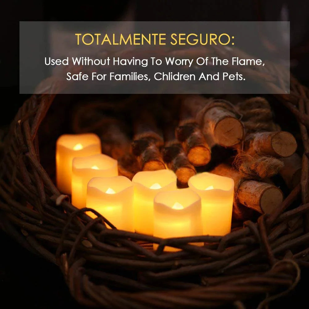 24-Pack Flameless LED Tea Lights – Warm White Flickering Candles - view 2