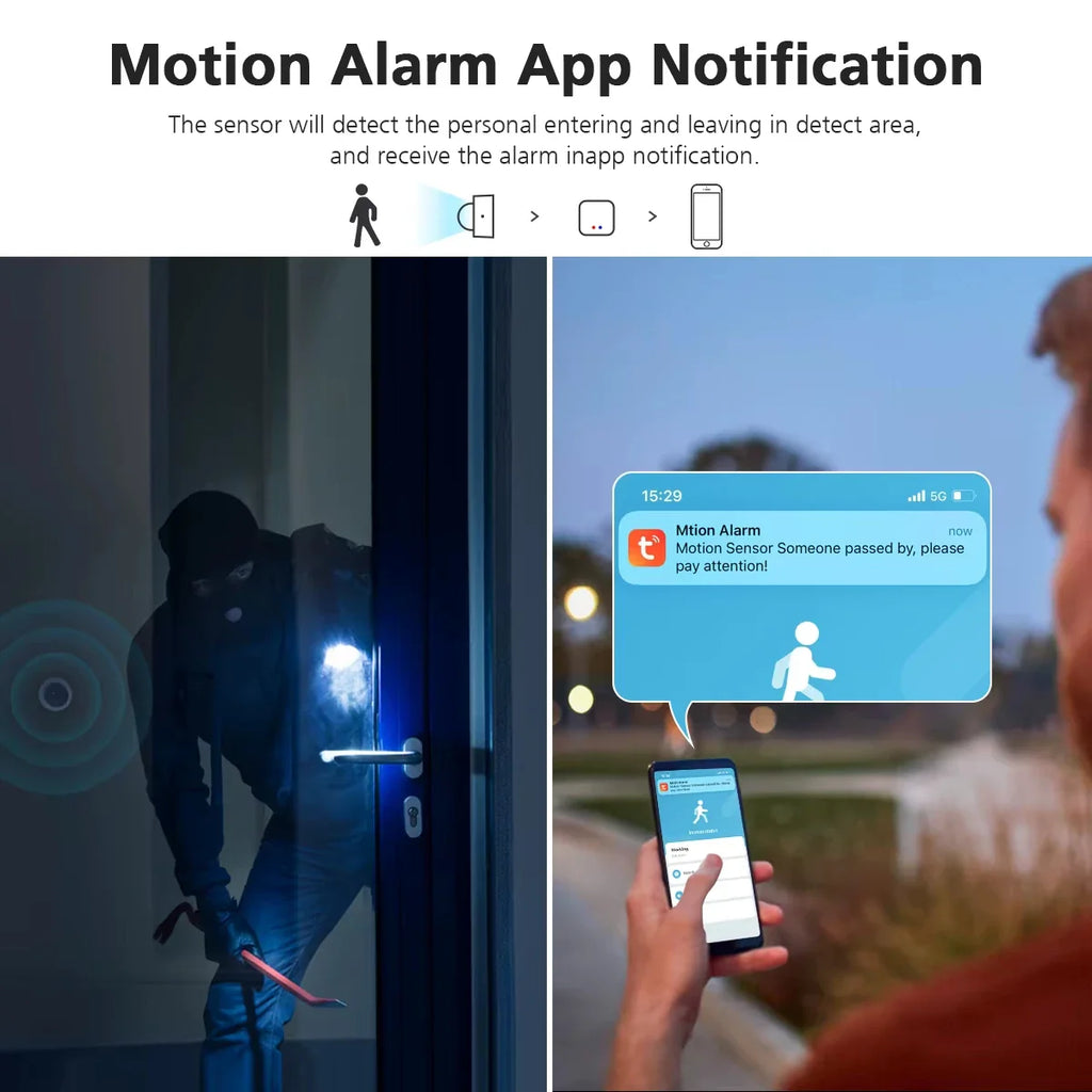 Zigbee PIR Motion & Light Sensor – Smart Home App Control