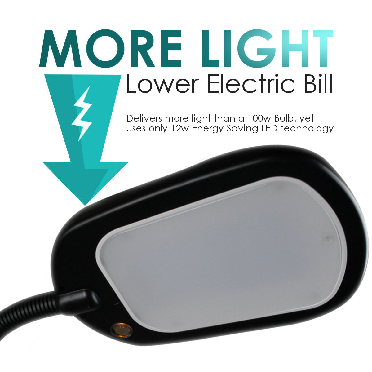 Bright Reader LED Floor Lamp – Full Spectrum, 63"