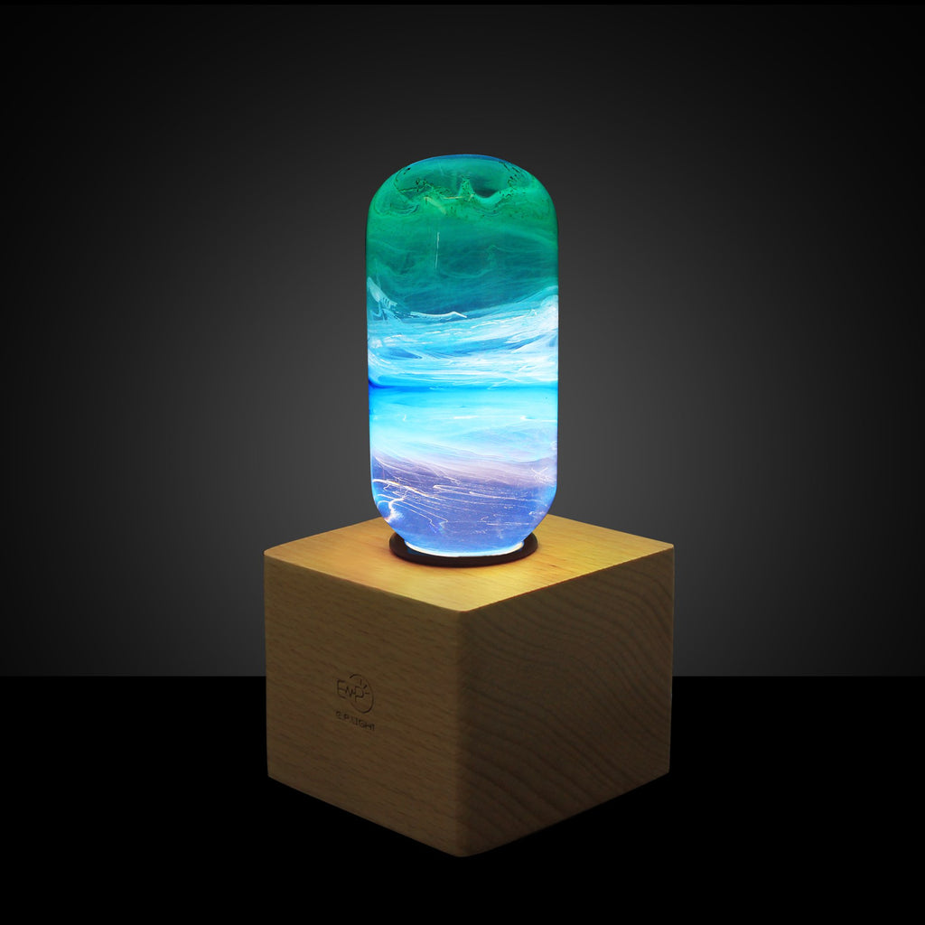 Prairie LED Table Lamp – Eco-Friendly Resin & Beech Wood