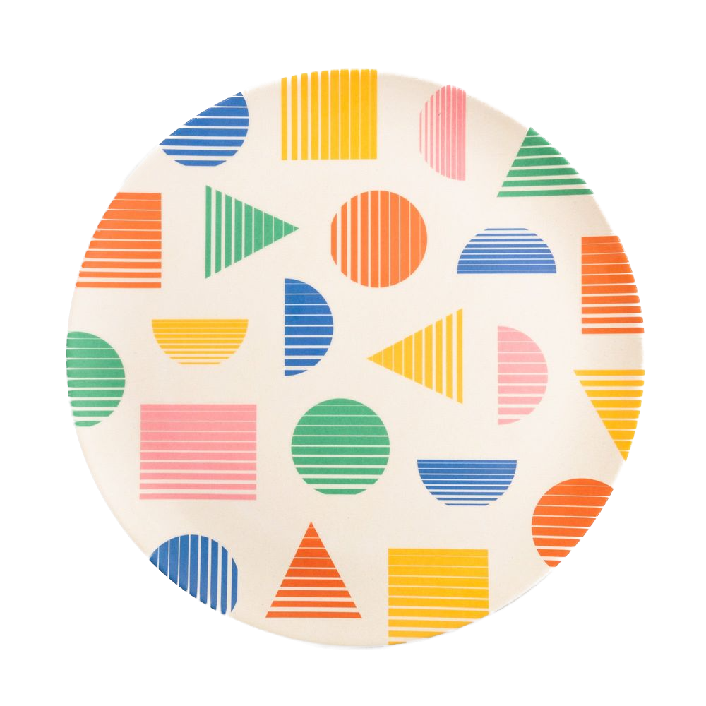 4pc Bamboo Dinner Plate Set – Eco-Friendly Tableware