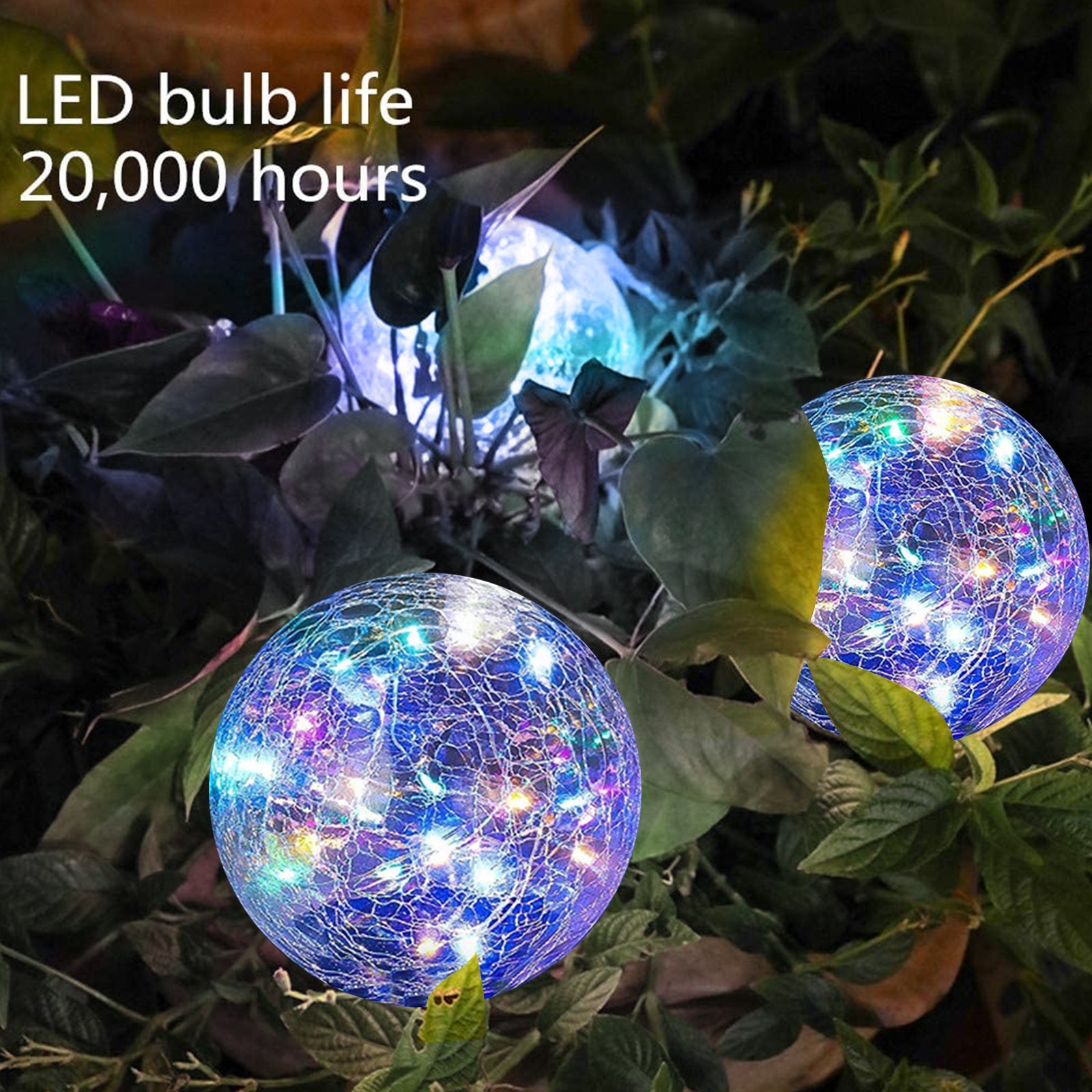 Solar Cracked Glass Garden Lights – Waterproof Outdoor LED (2-Pack)
