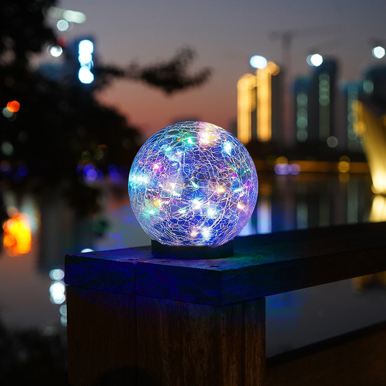Solar Cracked Glass Garden Lights – Waterproof Outdoor LED (2-Pack)
