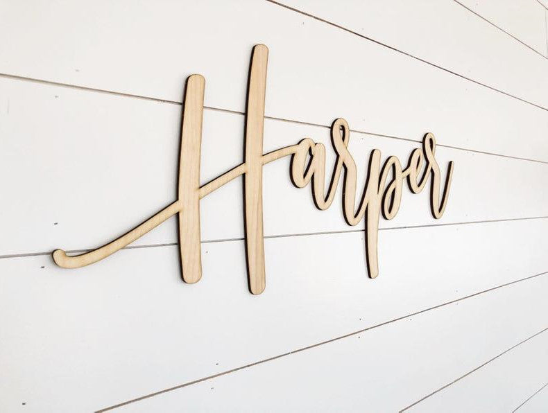 Custom Name Wood Sign – 27 Fonts