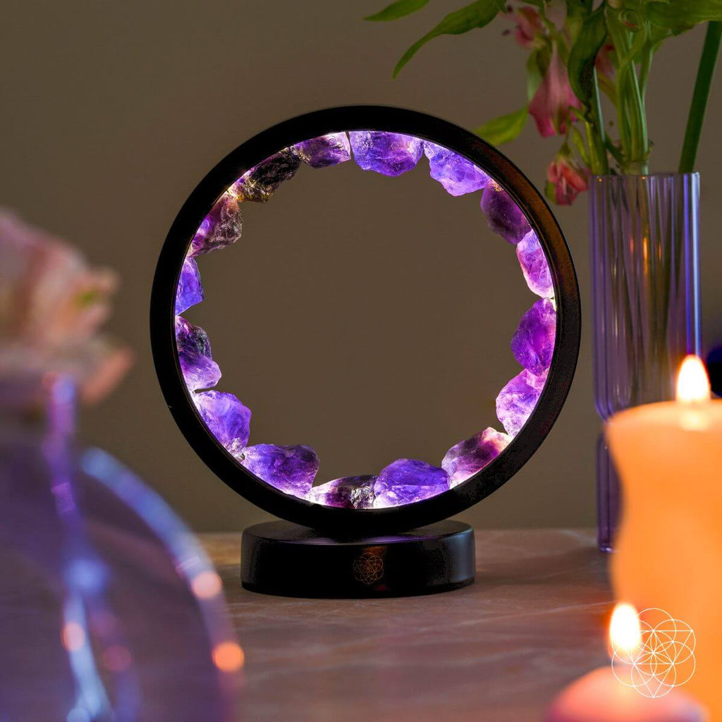 Amethyst Halo Lamp – Spiritual Protection & Healing Light