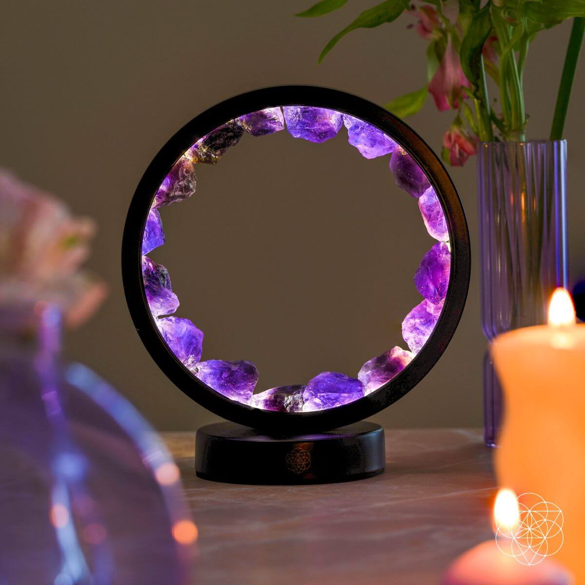Amethyst Halo Lamp – Spiritual Protection & Healing Light