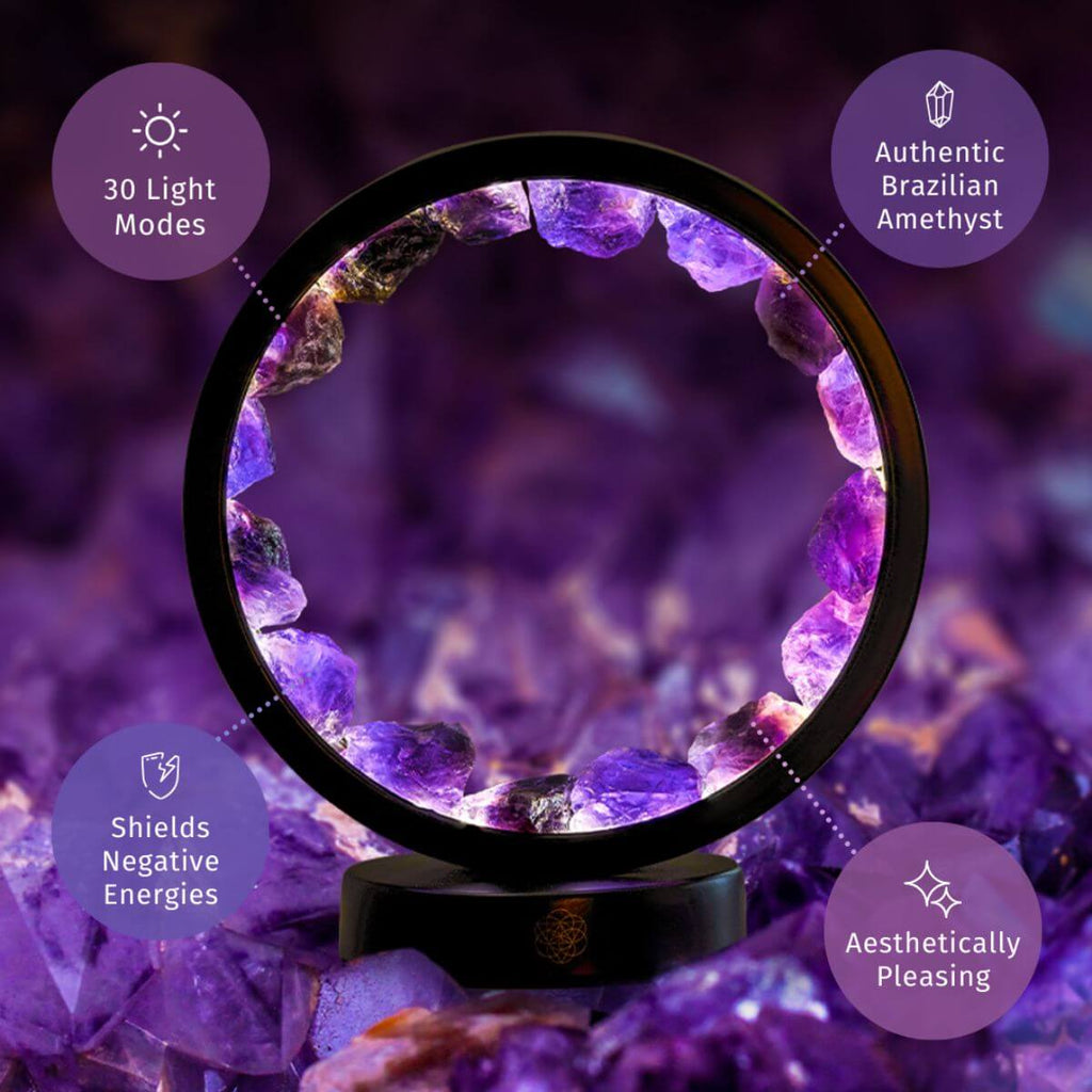 Amethyst Halo Lamp – Spiritual Protection & Healing Light