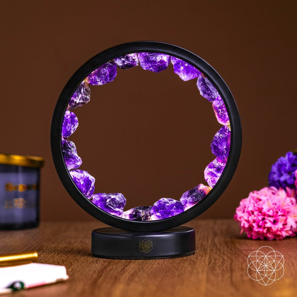 Amethyst Halo Lamp – Spiritual Protection & Healing Light