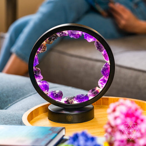 Amethyst Halo Lamp – Spiritual Protection & Healing Light - view 2